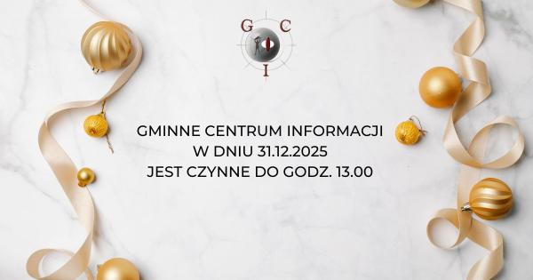 Grafika informująca o godzinach otwarcia GCI