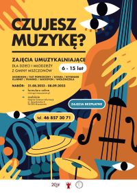 Plakat promujący nabór na zajęcia umuzykalniające