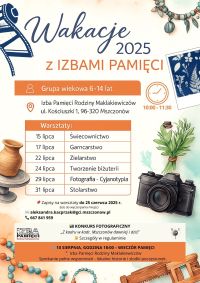 plakat Warsztaty wakacyjne