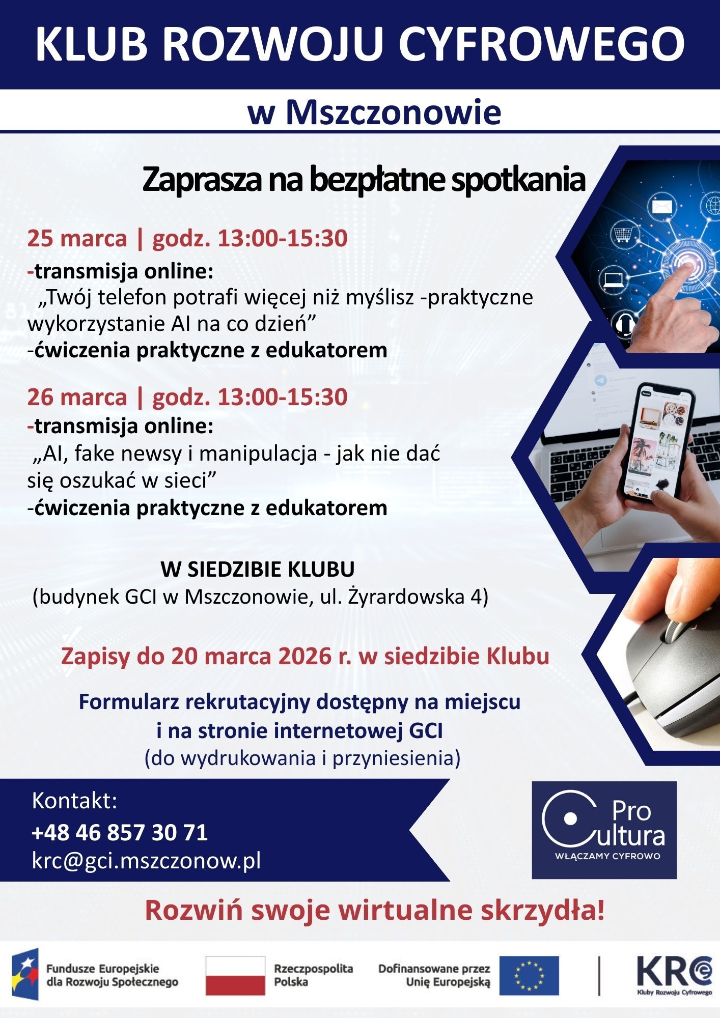 plakat promujący wydarzenia w KRC