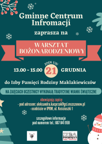 Warsztaty Bożonarodzeniowe w Izbie Pamięci Rodziny Maklakiewiczów