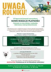 Grafika informująca o nowych płatnościach